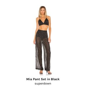 NWT Superdown Mia Pant Set in black - Size Small